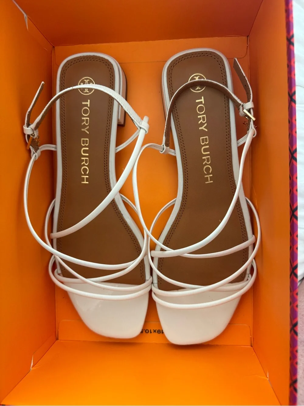 Tory Burch Penelope Ivory Strappy Leather Sandals